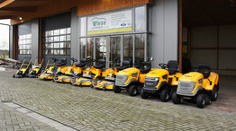 Ein Foto mit Stiga Gartengeräte, welche vom Autohaus Wiese in Vreden vertrieben und repariert werden.